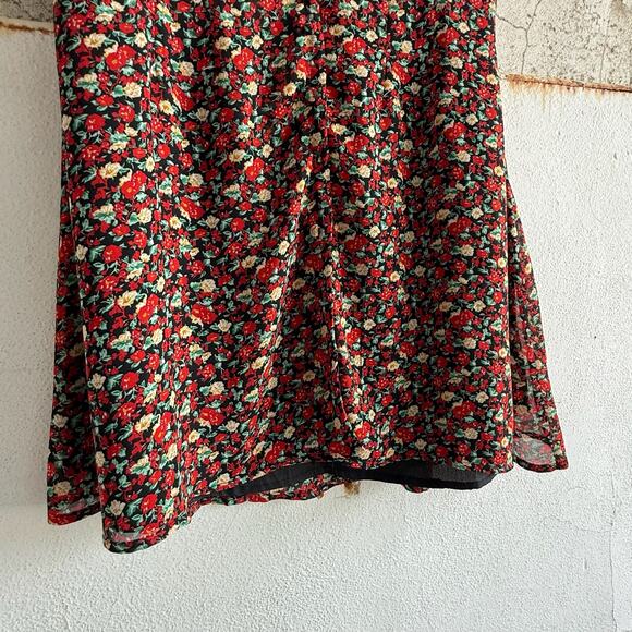 Mini Dress Floral Chiffon Flutter Sleeves V Neck Date Night Coquette US 8 Showpo - Picture 4 of 10